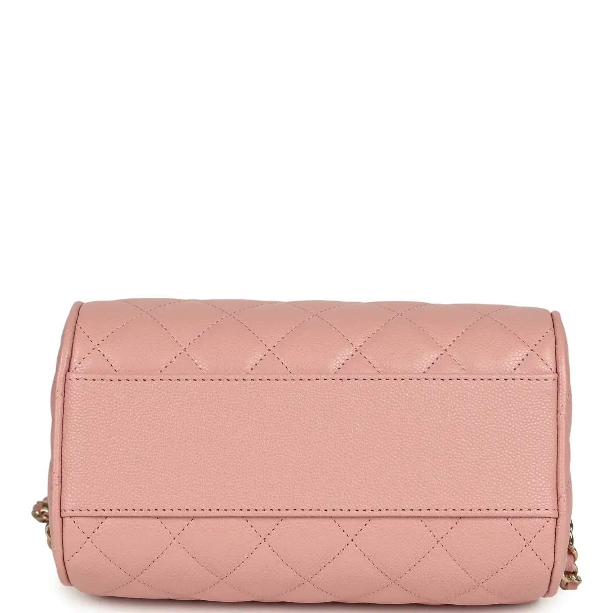Chanel Chanel Mini Timeless Classic Barrel Bag with Chain Pink Shiny Caviar Light Gold Hardware | Thumbnail 6