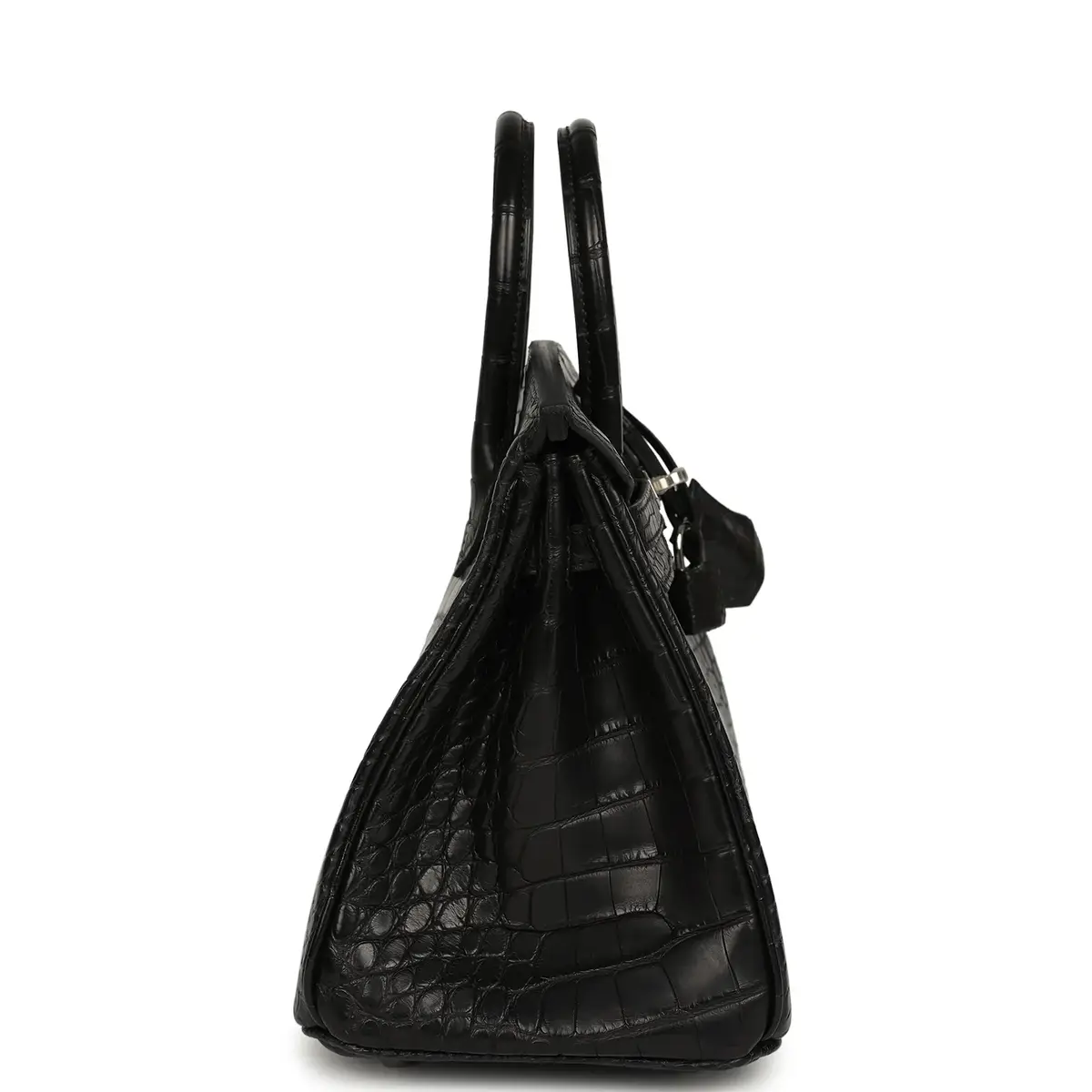 HERMÈS Hermes Birkin 25 Black Matte Alligator Palladium Hardware | Thumbnail 3 HERMÈS Hermes Birkin 25 Black Matte Alligator Palladium Hardware | Thumbnail 3