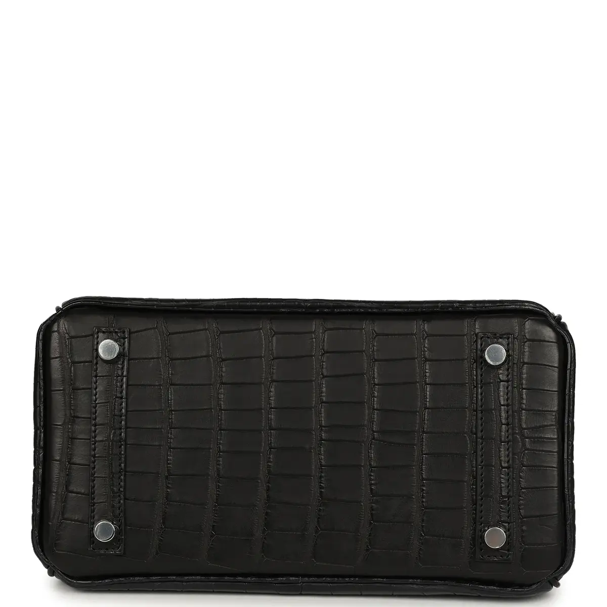 HERMÈS Hermes Birkin 25 Black Matte Alligator Palladium Hardware | Thumbnail 6 HERMÈS Hermes Birkin 25 Black Matte Alligator Palladium Hardware | Thumbnail 6