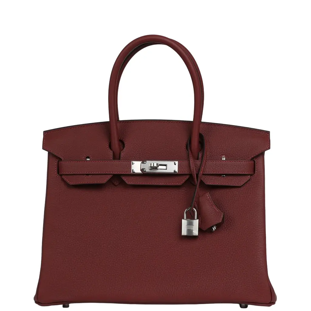 HERMÈS Hermes Birkin 30 Rouge H Togo Palladium Hardware | Image 1 HERMÈS Hermes Birkin 30 Rouge H Togo Palladium Hardware | Image 1