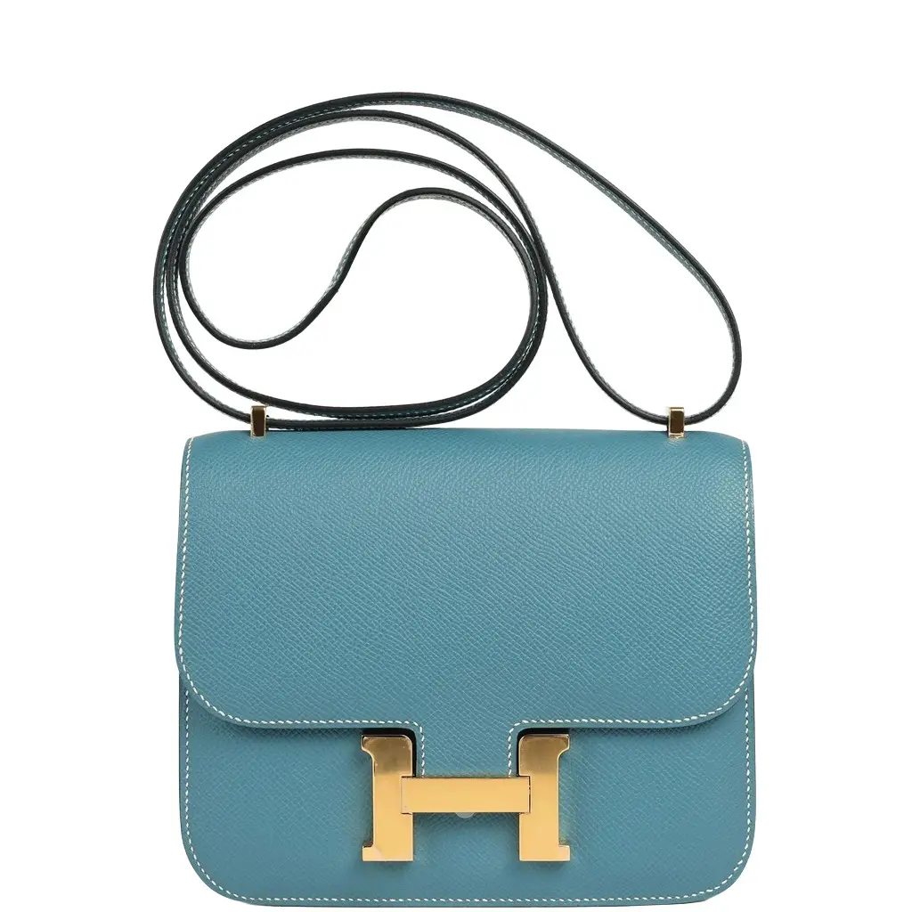 HERMÈS Hermes Constance 18 Blue Jean Epsom Gold Hardware | Image 1 HERMÈS Hermes Constance 18 Blue Jean Epsom Gold Hardware | Image 1