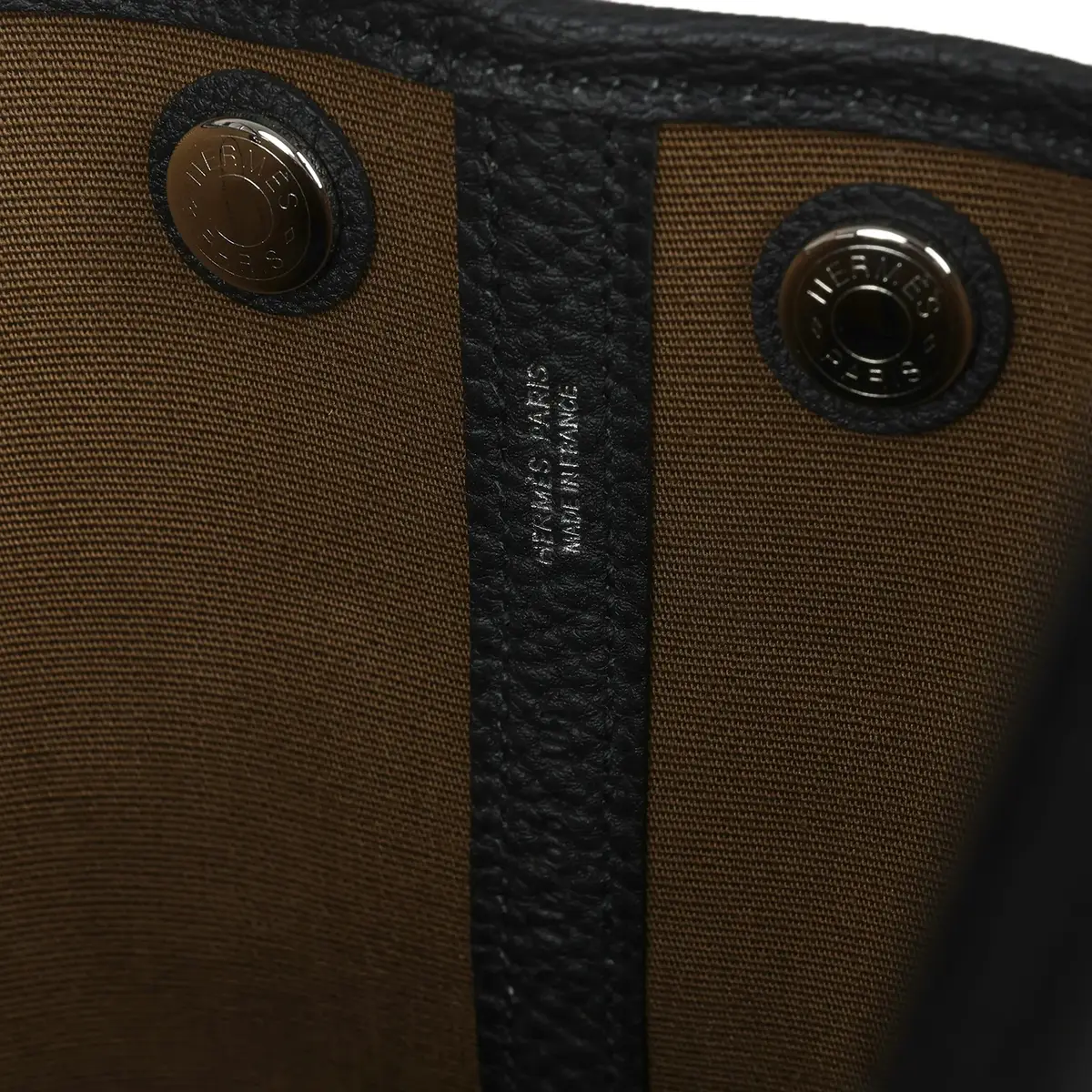 HERMÈS Hermes Garden Party Neo 23 Vert Olive Toile Officier Canvas and Black Negonda Palladium Hardware | Thumbnail 7 HERMÈS Hermes Garden Party Neo 23 Vert Olive Toile Officier Canvas and Black Negonda Palladium Hardware | Thumbnail 7