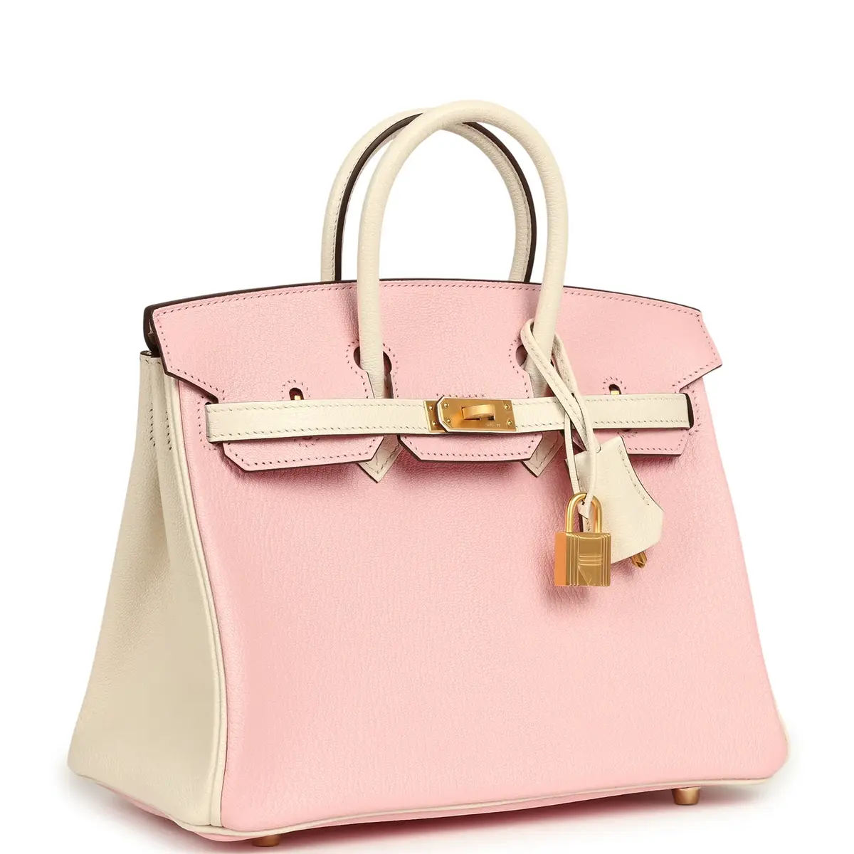 HERMÈS Hermes Special Order (HSS) Birkin 25 Rose Sakura, Nata Chevre Mysore Brushed Gold Hardware | Thumbnail 2 HERMÈS Hermes Special Order (HSS) Birkin 25 Rose Sakura, Nata Chevre Mysore Brushed Gold Hardware | Thumbnail 2