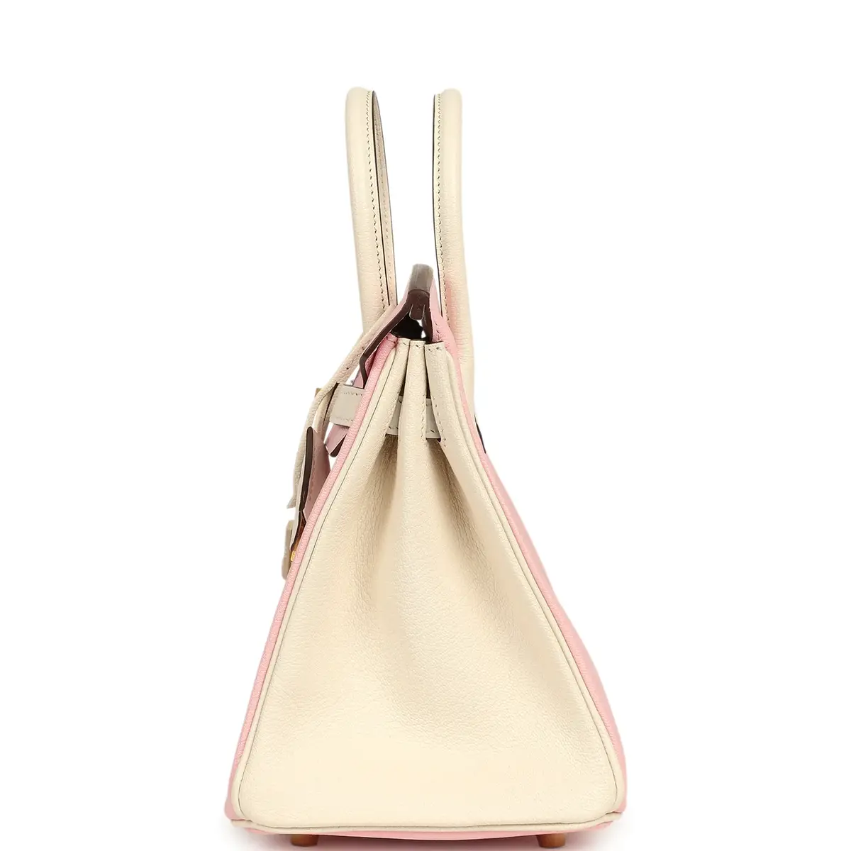 HERMÈS Hermes Special Order (HSS) Birkin 25 Rose Sakura, Nata Chevre Mysore Brushed Gold Hardware | Thumbnail 3 HERMÈS Hermes Special Order (HSS) Birkin 25 Rose Sakura, Nata Chevre Mysore Brushed Gold Hardware | Thumbnail 3