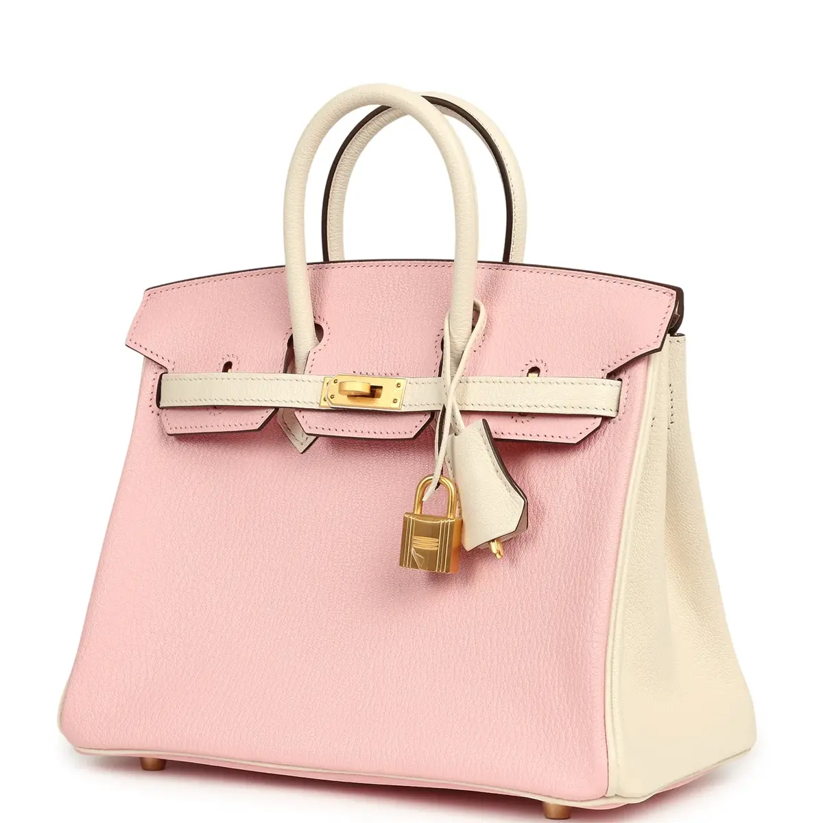 HERMÈS Hermes Special Order (HSS) Birkin 25 Rose Sakura, Nata Chevre Mysore Brushed Gold Hardware | Thumbnail 5 HERMÈS Hermes Special Order (HSS) Birkin 25 Rose Sakura, Nata Chevre Mysore Brushed Gold Hardware | Thumbnail 5