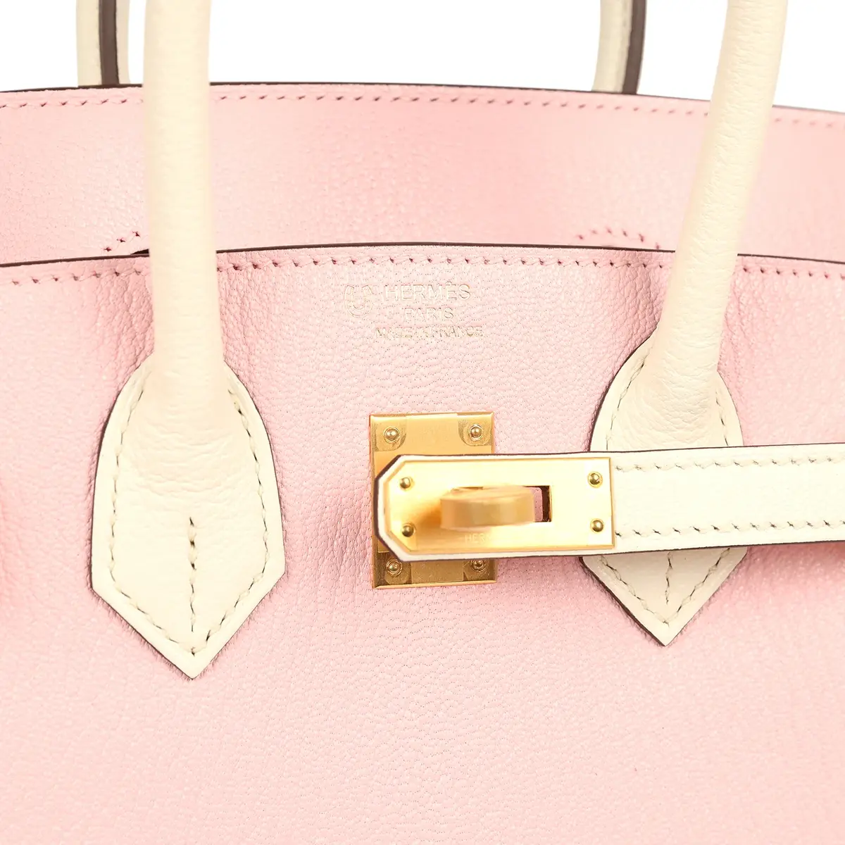 HERMÈS Hermes Special Order (HSS) Birkin 25 Rose Sakura, Nata Chevre Mysore Brushed Gold Hardware | Thumbnail 7 HERMÈS Hermes Special Order (HSS) Birkin 25 Rose Sakura, Nata Chevre Mysore Brushed Gold Hardware | Thumbnail 7