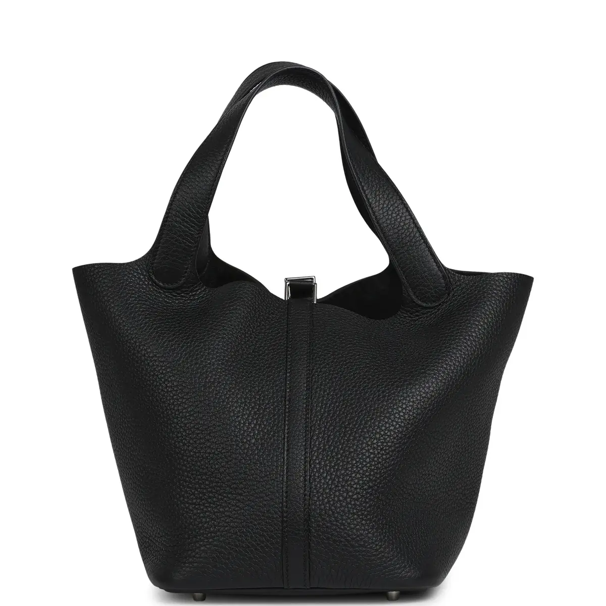 HERMÈS Pre-owned Hermes Picotin Lock 22 Black Clemence Palladium Hardware | Thumbnail 4 HERMÈS Pre-owned Hermes Picotin Lock 22 Black Clemence Palladium Hardware | Thumbnail 4