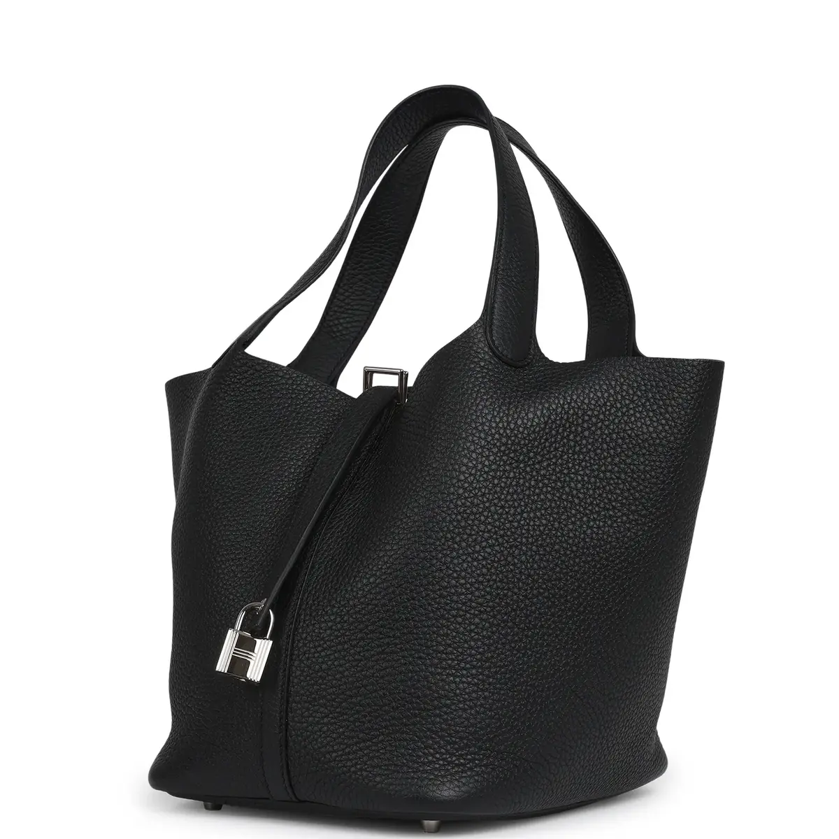 HERMÈS Pre-owned Hermes Picotin Lock 22 Black Clemence Palladium Hardware | Thumbnail 5 HERMÈS Pre-owned Hermes Picotin Lock 22 Black Clemence Palladium Hardware | Thumbnail 5