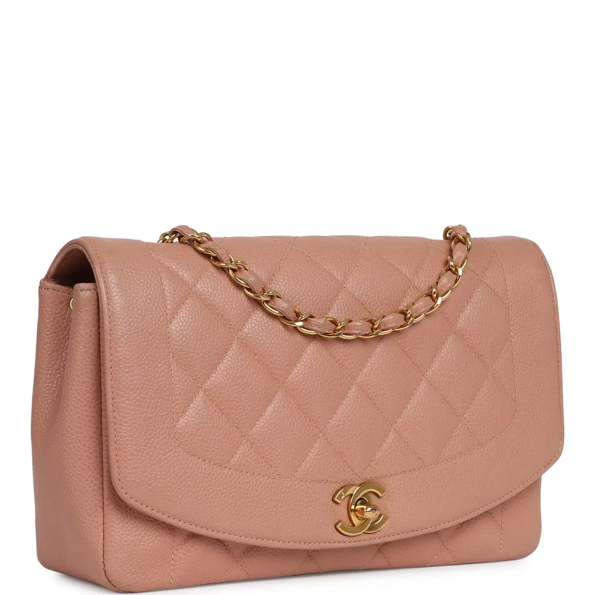 Chanel Vintage Chanel Medium Diana Flap Bag Pink Caviar Gold Hardware | Thumbnail 2 Chanel Vintage Chanel Medium Diana Flap Bag Pink Caviar Gold Hardware | Thumbnail 2