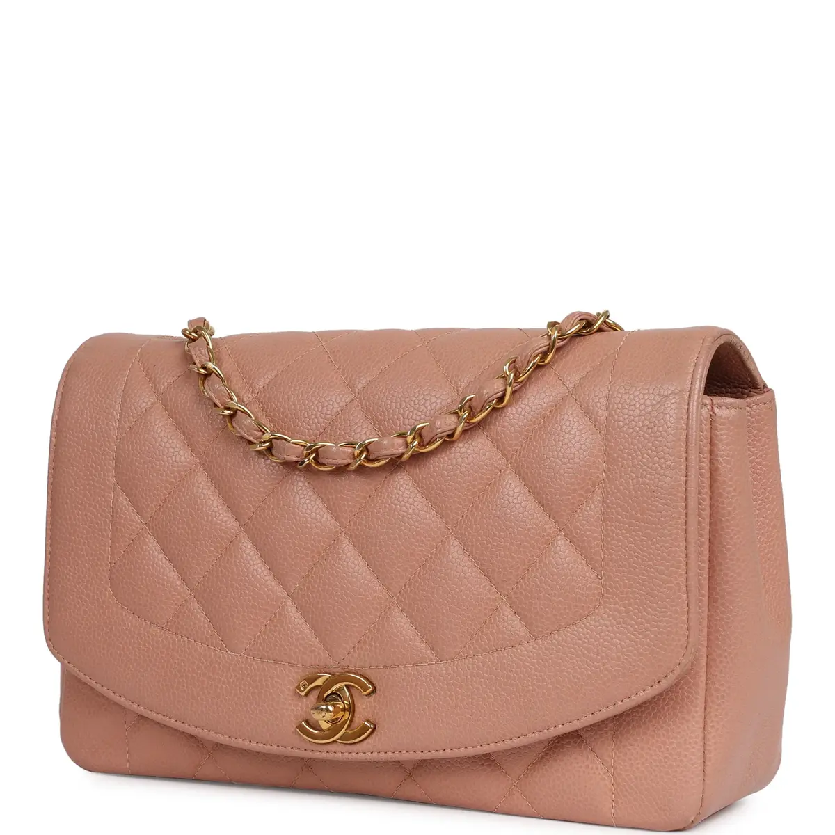Chanel Vintage Chanel Medium Diana Flap Bag Pink Caviar Gold Hardware | Thumbnail 5 Chanel Vintage Chanel Medium Diana Flap Bag Pink Caviar Gold Hardware | Thumbnail 5