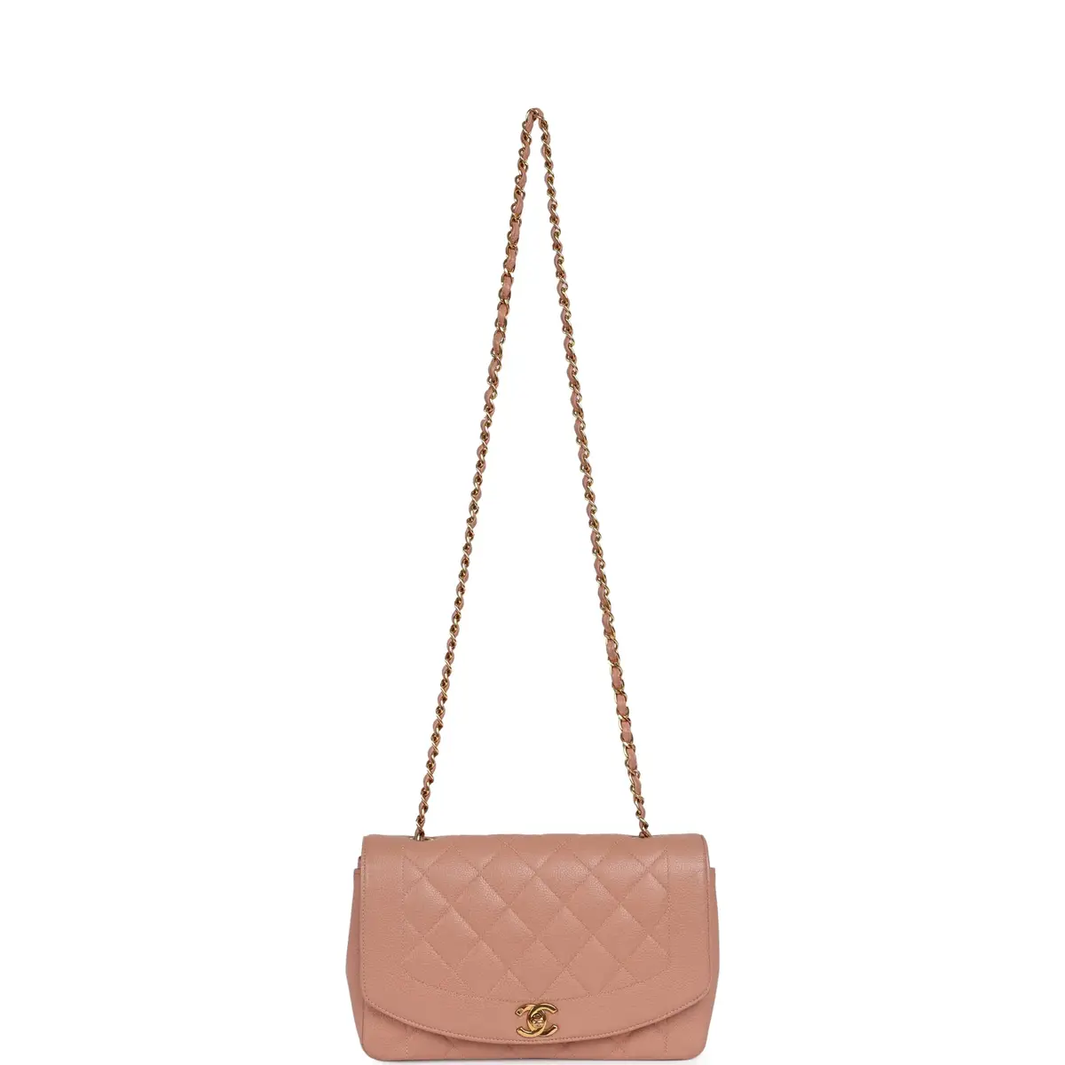Chanel Vintage Chanel Medium Diana Flap Bag Pink Caviar Gold Hardware | Thumbnail 7 Chanel Vintage Chanel Medium Diana Flap Bag Pink Caviar Gold Hardware | Thumbnail 7