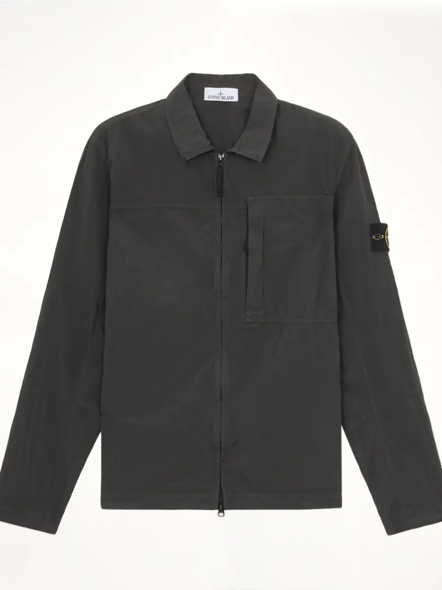 Stone Island Nylon Metal Overshirt in Lead Grey | Thumbnail 3