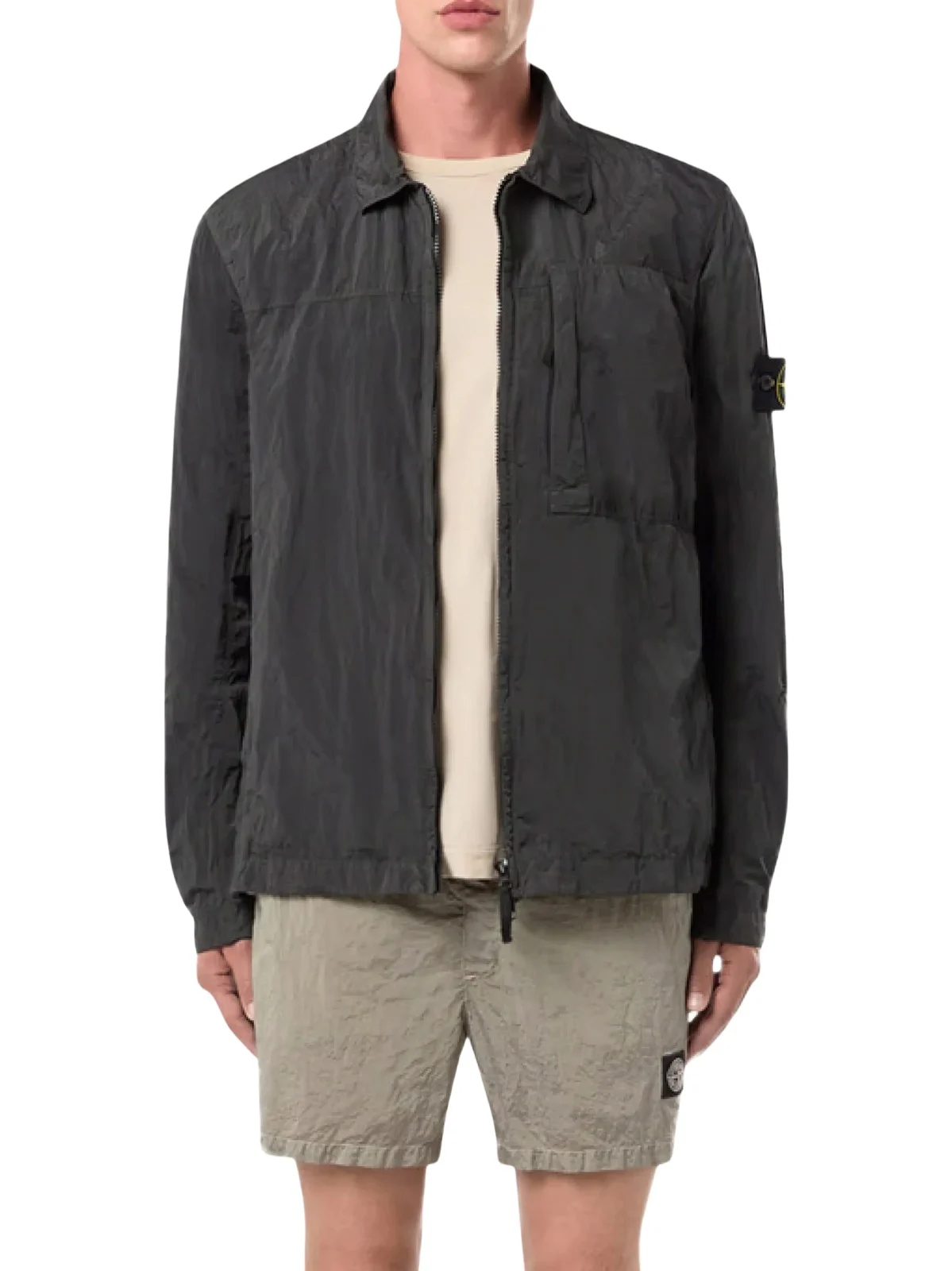 Stone Island Nylon Metal Overshirt in Lead Grey