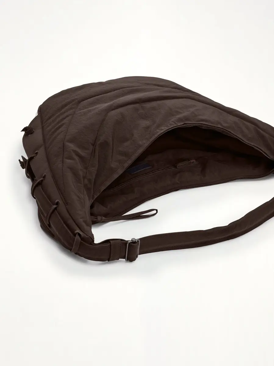 Lemaire Large Soft Game Bag in Dark Chocolate | Thumbnail 3 Lemaire Large Soft Game Bag in Dark Chocolate | Thumbnail 3