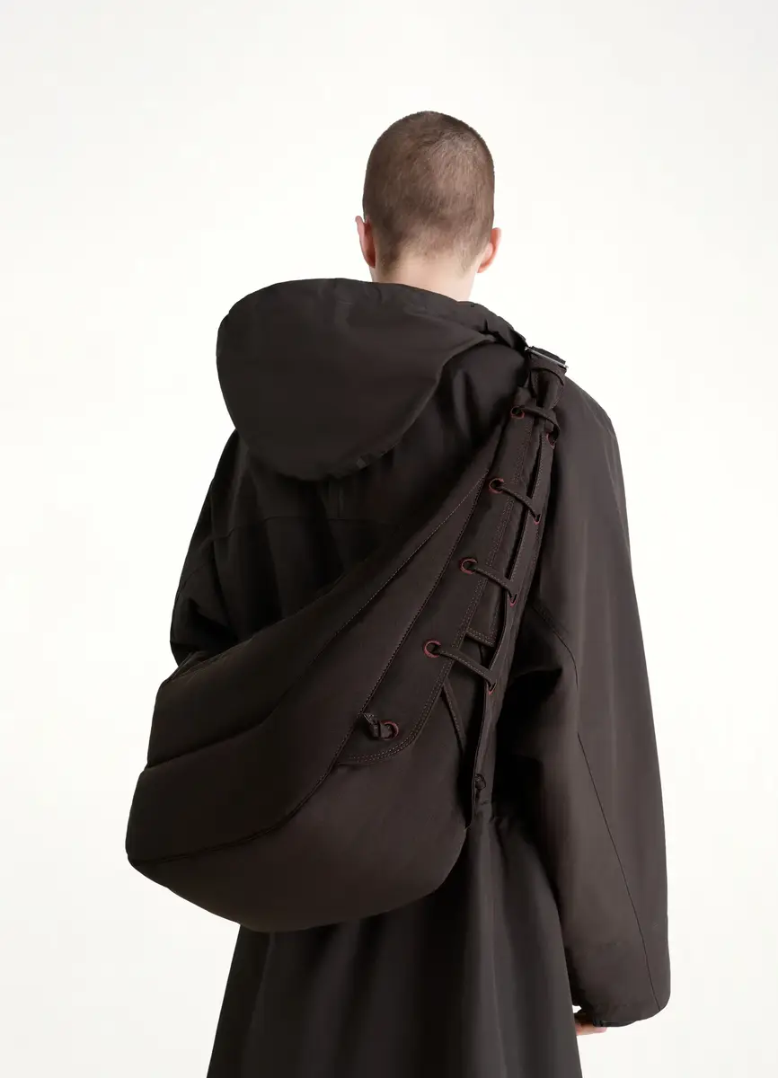 Lemaire Large Soft Game Bag in Dark Chocolate | Thumbnail 4 Lemaire Large Soft Game Bag in Dark Chocolate | Thumbnail 4