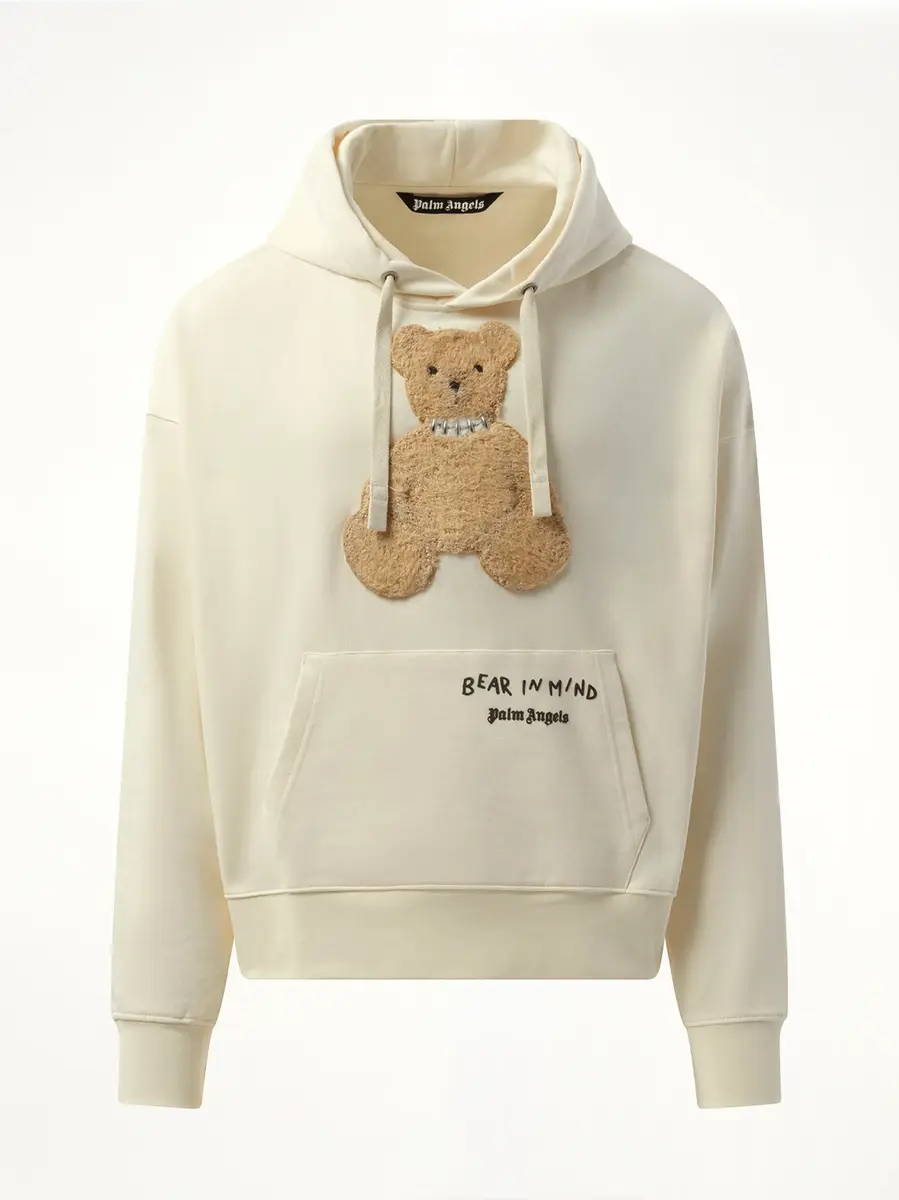 Palm Angels Bear in Mind Hoodie Off White/brown | Thumbnail 3