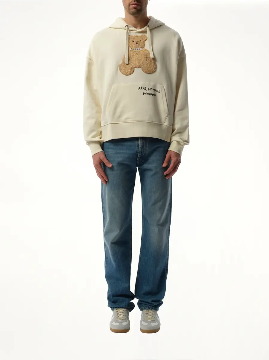 Palm Angels Bear in Mind Hoodie Off White/brown | Thumbnail 4