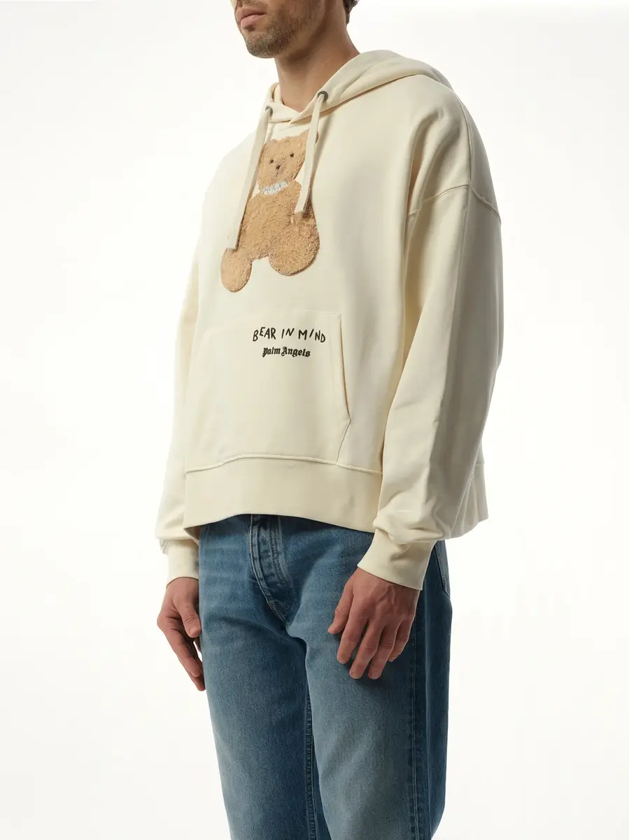 Palm Angels Bear in Mind Hoodie Off White/brown | Thumbnail 5