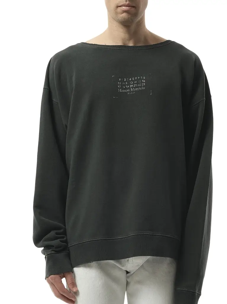 Maison Margiela Small Number Logo Sweatshirt in Washed