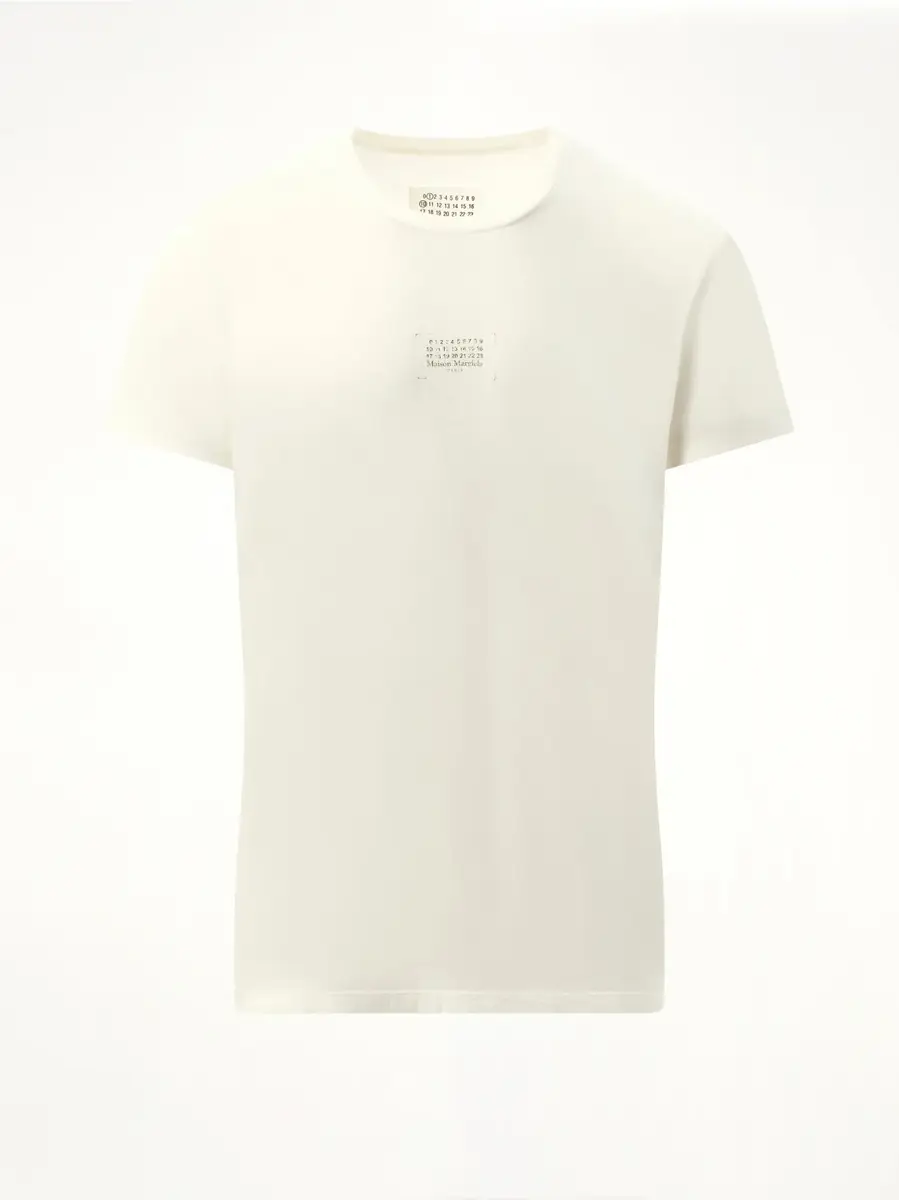 Maison Margiela Small Number Logo T-shirt in Off White | Thumbnail 3 Maison Margiela Small Number Logo T-shirt in Off White | Thumbnail 3