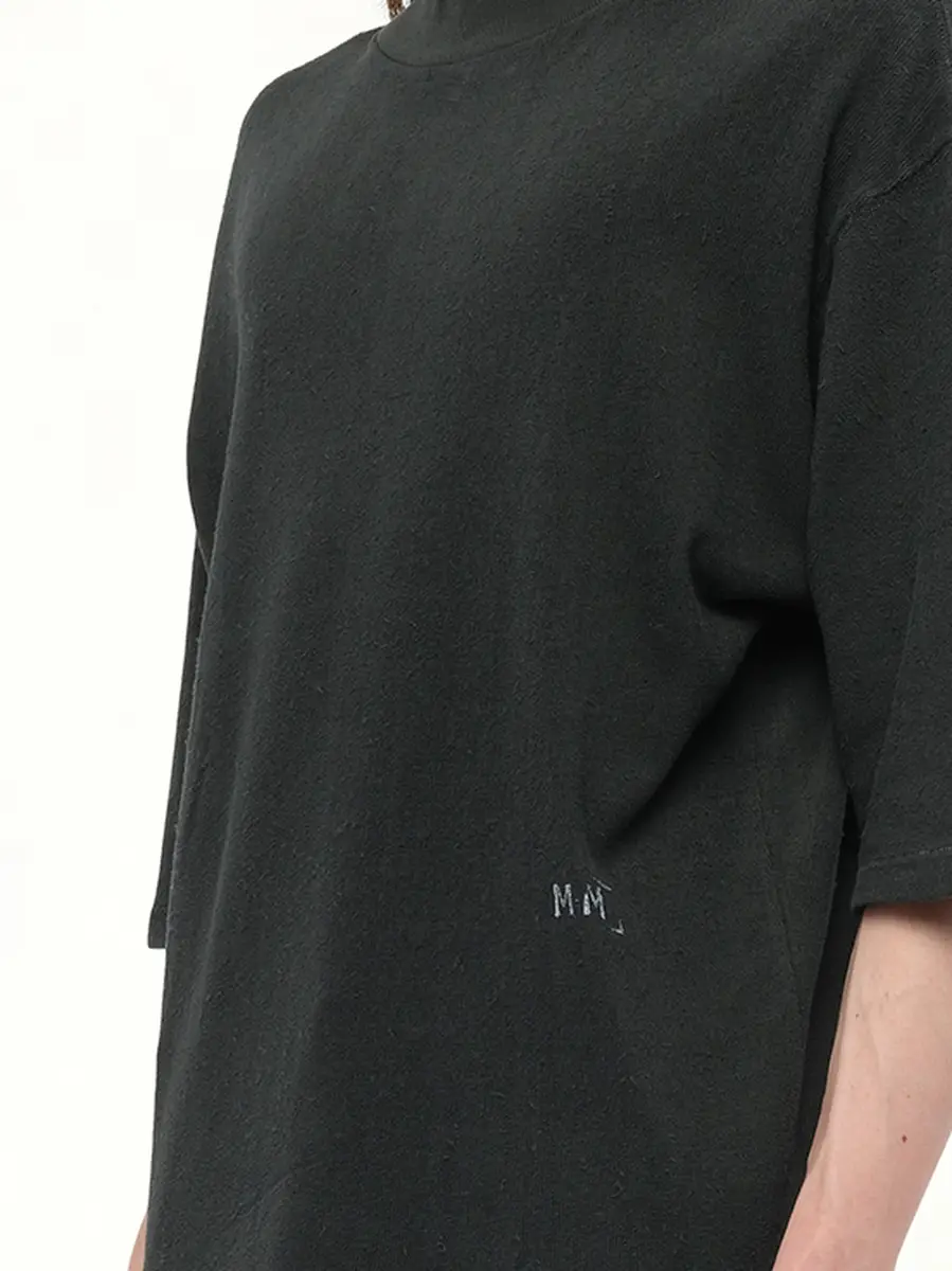 Maison Margiela Reverse Terry T-shirt in Washed Black | Thumbnail 2