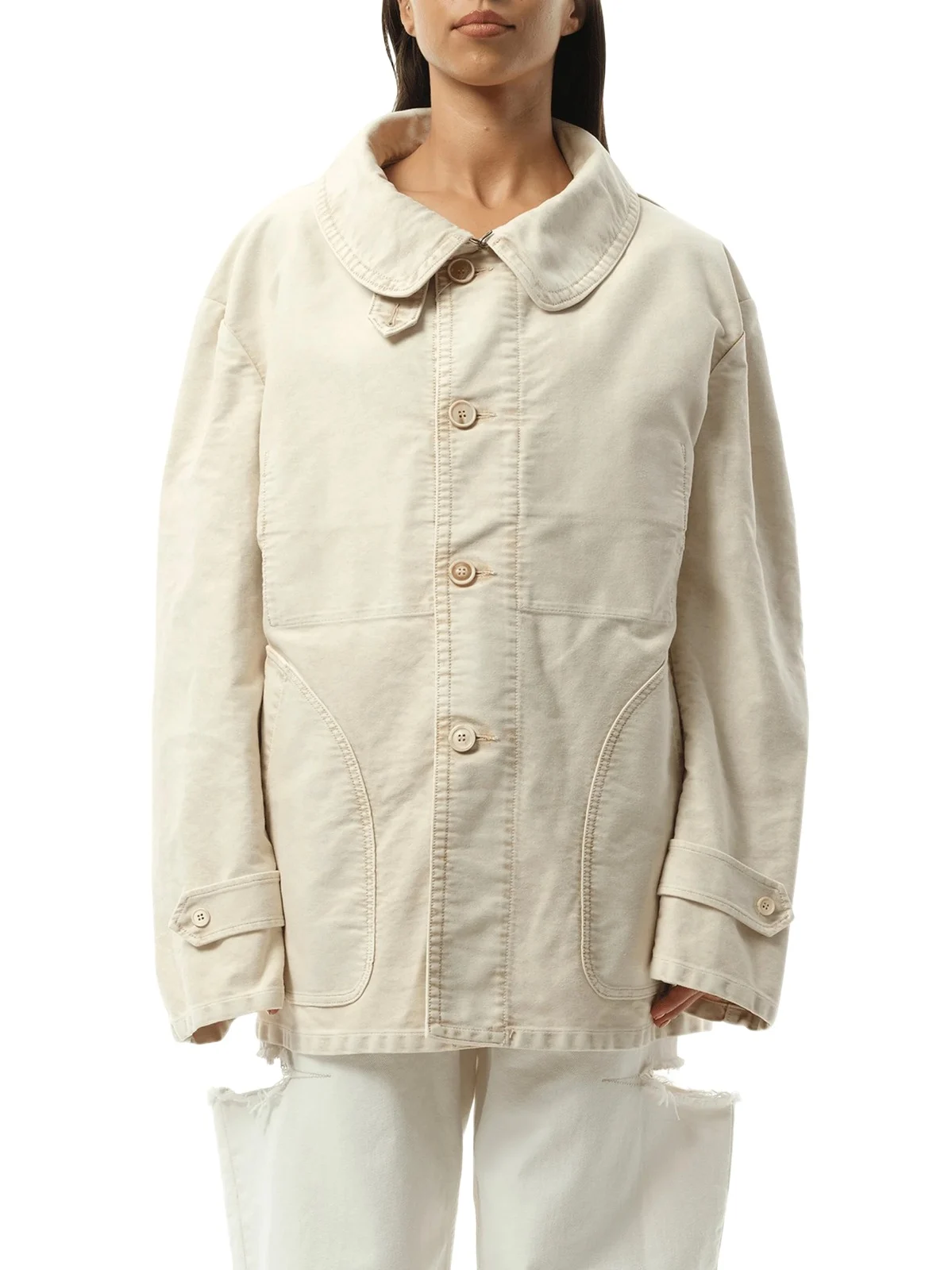 Maison Margiela Workers Moleskin Jacket in Nut Wash