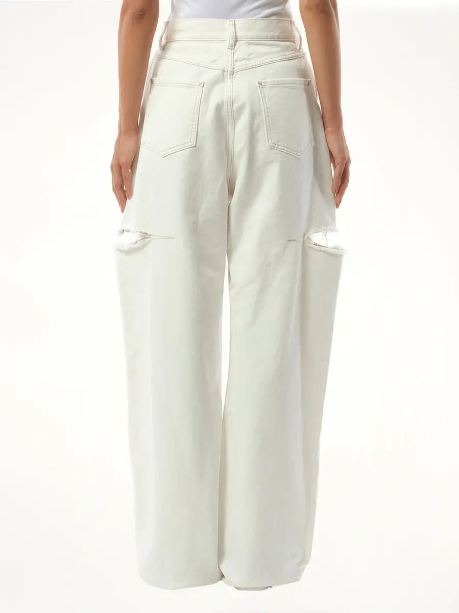 Maison Margiela Slash Loose Fit Denim Jeans in Off White | Thumbnail 6 Maison Margiela Slash Loose Fit Denim Jeans in Off White | Thumbnail 6