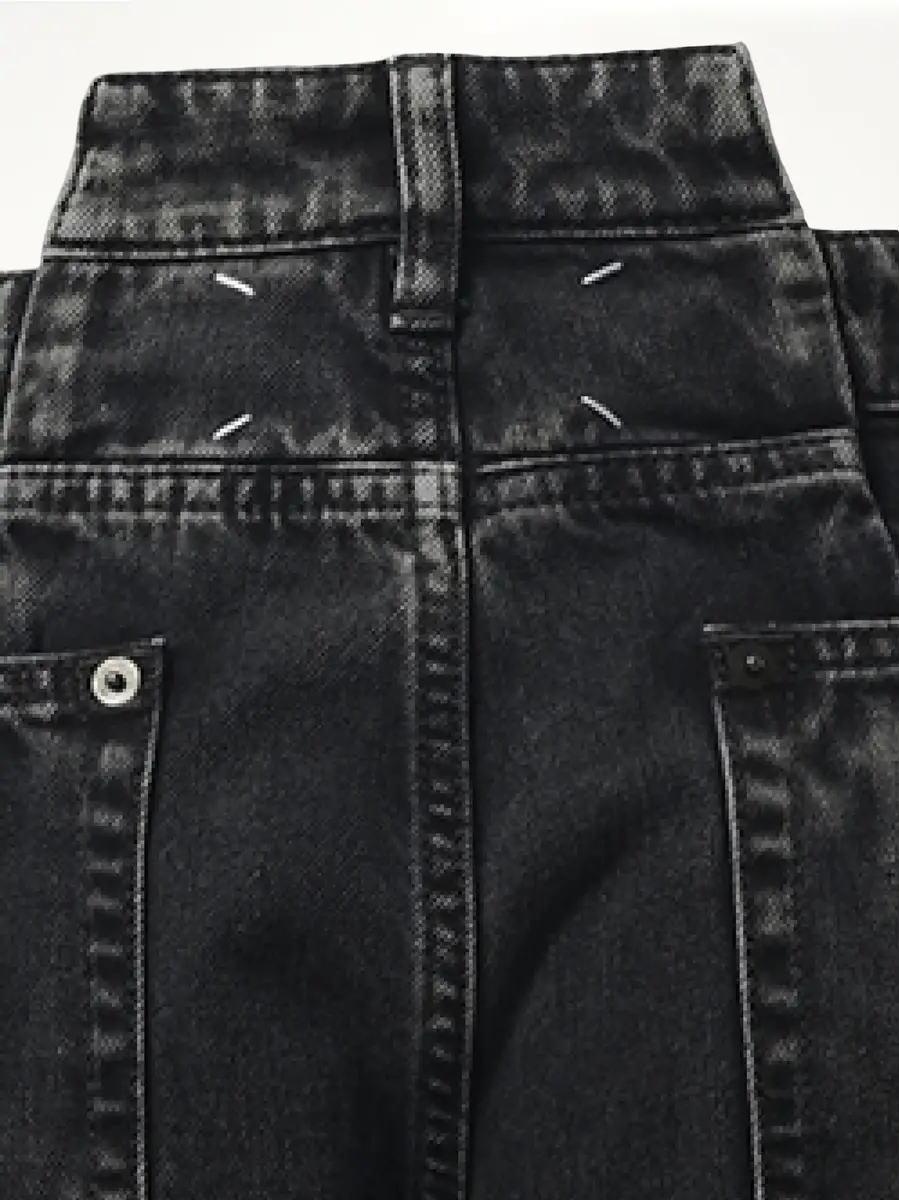 Maison Margiela Cut Out Waistband Relaxed Fit Denim Jeans | Thumbnail 2 Maison Margiela Cut Out Waistband Relaxed Fit Denim Jeans | Thumbnail 2