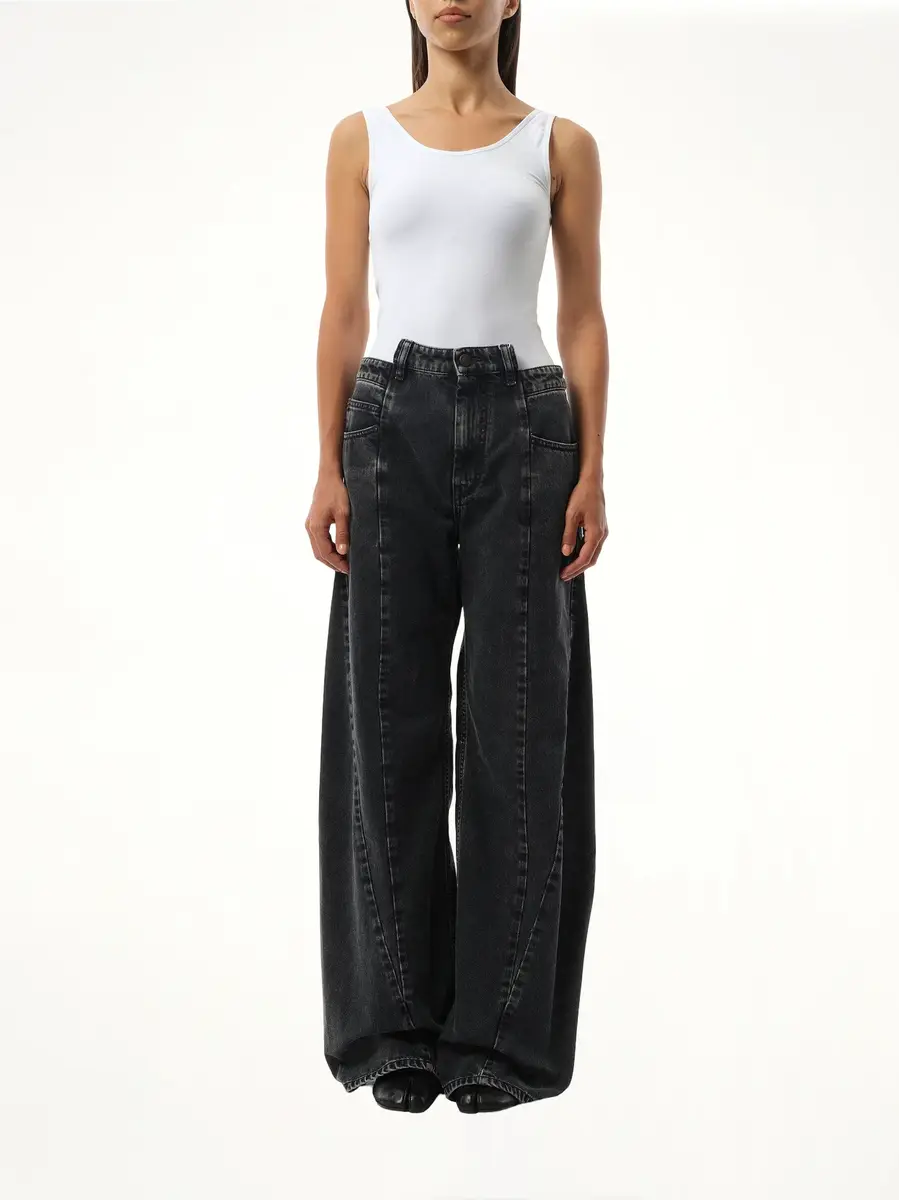 Maison Margiela Cut Out Waistband Relaxed Fit Denim Jeans | Thumbnail 4 Maison Margiela Cut Out Waistband Relaxed Fit Denim Jeans | Thumbnail 4