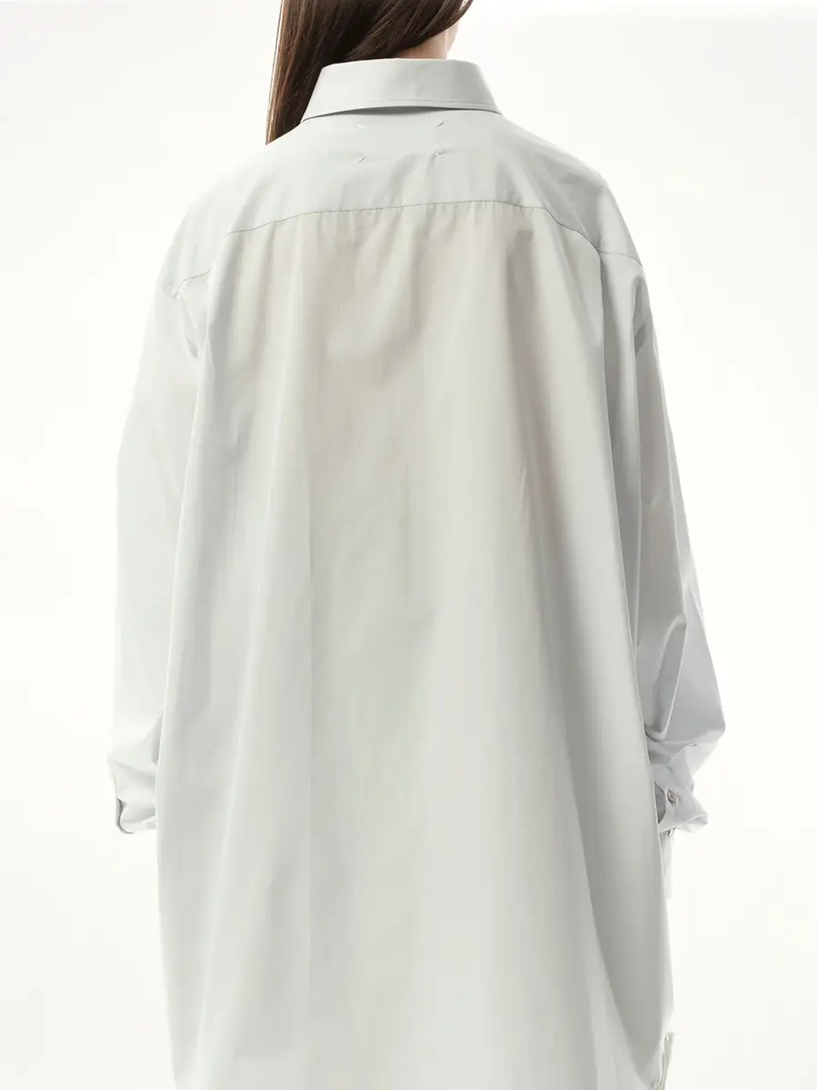 Maison Margiela Long-sleeved Shirt in Light Blue | Thumbnail 6 Maison Margiela Long-sleeved Shirt in Light Blue | Thumbnail 6
