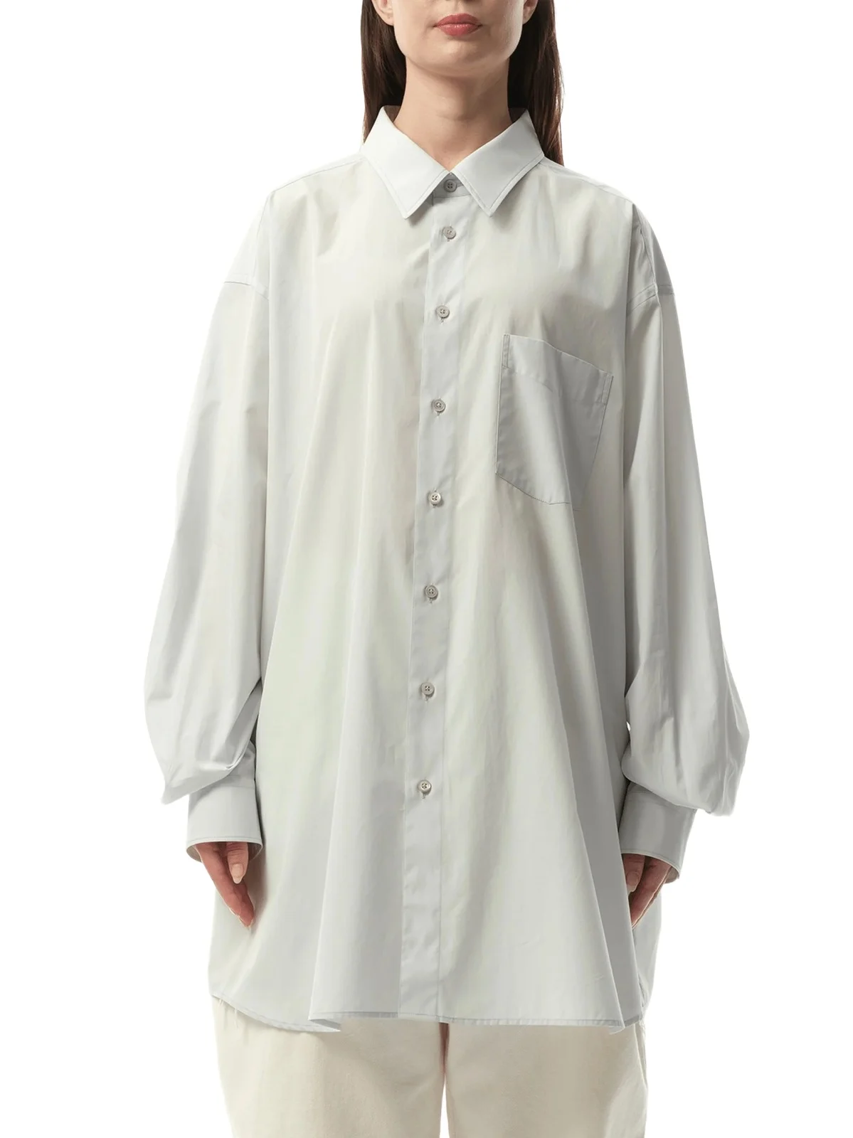 Maison Margiela Long-sleeved Shirt in Light Blue