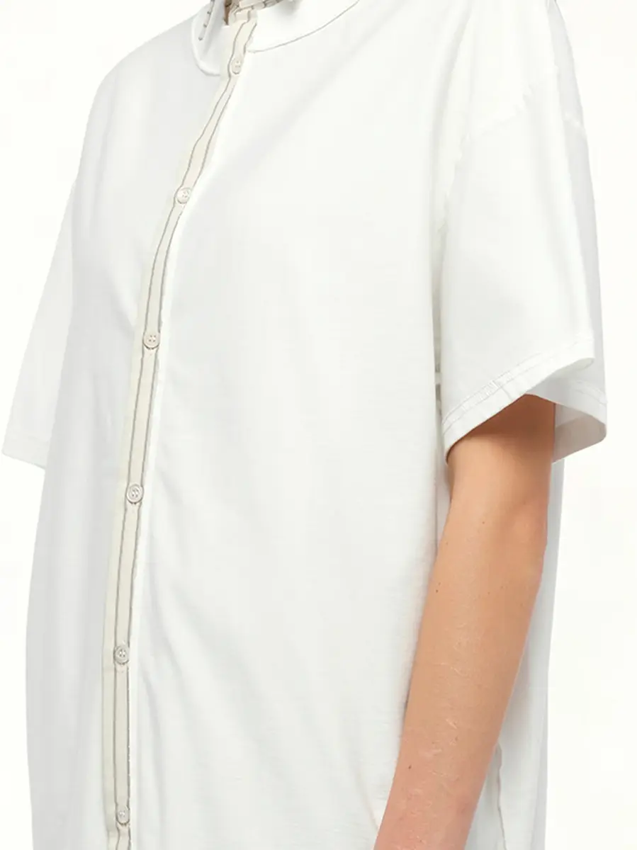 Maison Margiela Short-sleeved Top in Off White | Thumbnail 2 Maison Margiela Short-sleeved Top in Off White | Thumbnail 2