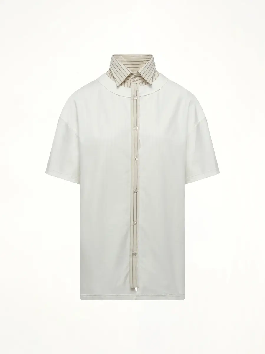 Maison Margiela Short-sleeved Top in Off White | Thumbnail 3 Maison Margiela Short-sleeved Top in Off White | Thumbnail 3