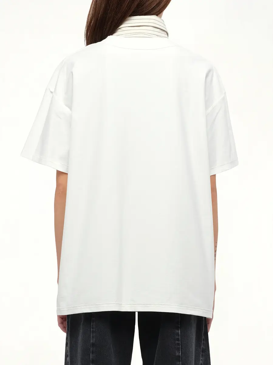 Maison Margiela Short-sleeved Top in Off White | Thumbnail 6 Maison Margiela Short-sleeved Top in Off White | Thumbnail 6