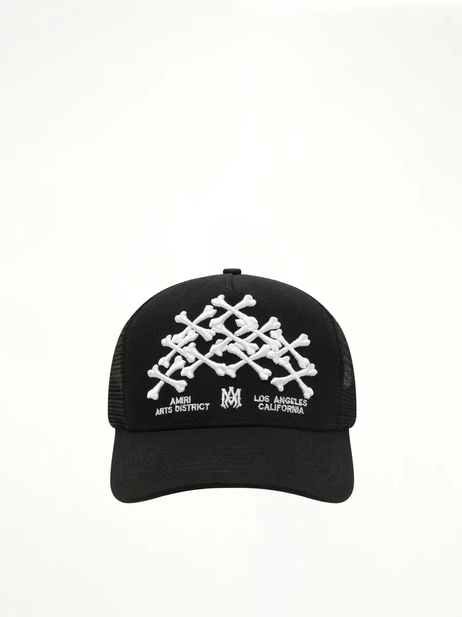 AMIRI Bones Stacked Trucker Hat | Thumbnail 3 AMIRI Bones Stacked Trucker Hat | Thumbnail 3