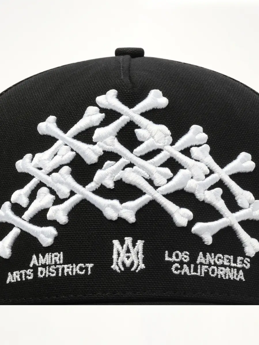 AMIRI Bones Stacked Trucker Hat | Thumbnail 5 AMIRI Bones Stacked Trucker Hat | Thumbnail 5