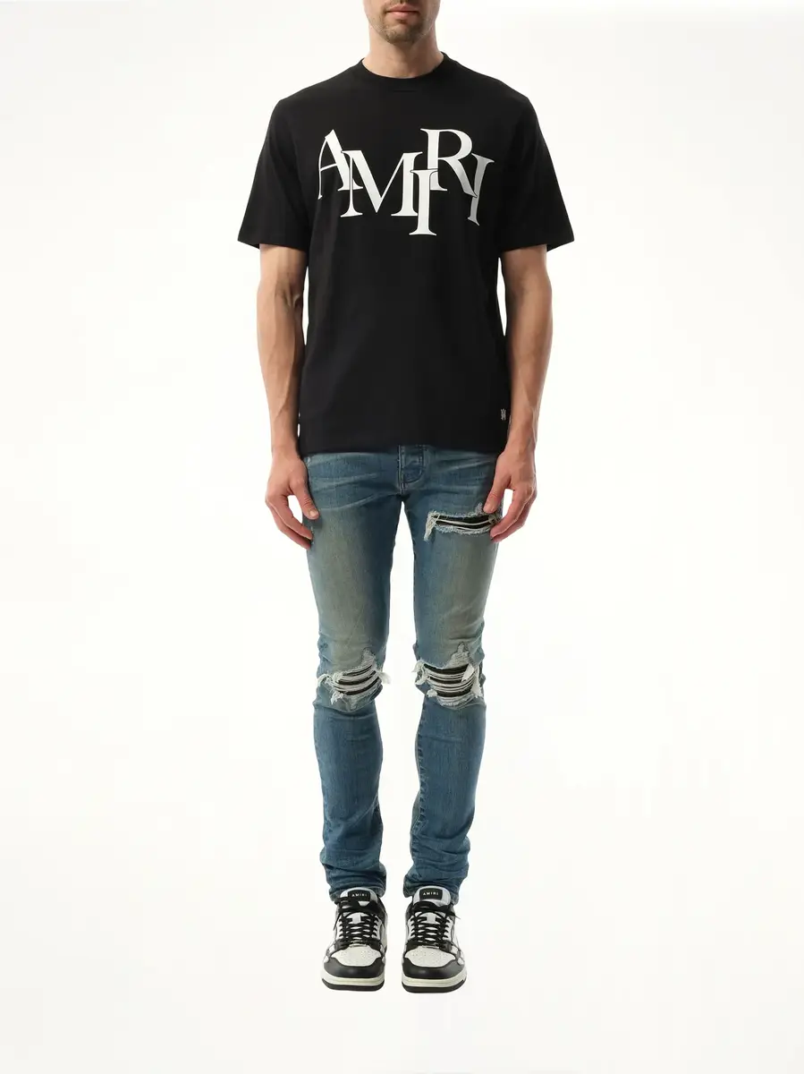 AMIRI Amiri Staggered Logo T-shirt | Thumbnail 4 AMIRI Amiri Staggered Logo T-shirt | Thumbnail 4