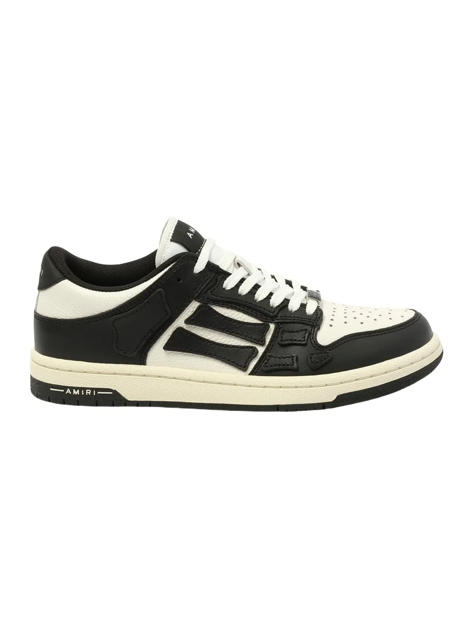 AMIRI Skeleton Top Low Sneaker in Black/white