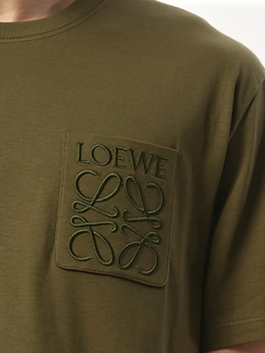 Loewe Relaxed Anagram T-shirt in Khaki Green | Thumbnail 2 Loewe Relaxed Anagram T-shirt in Khaki Green | Thumbnail 2