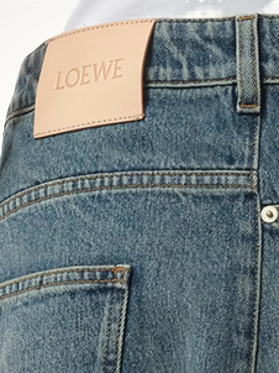 Loewe Deconstructed Skirt in Washed Denim | Thumbnail 2
