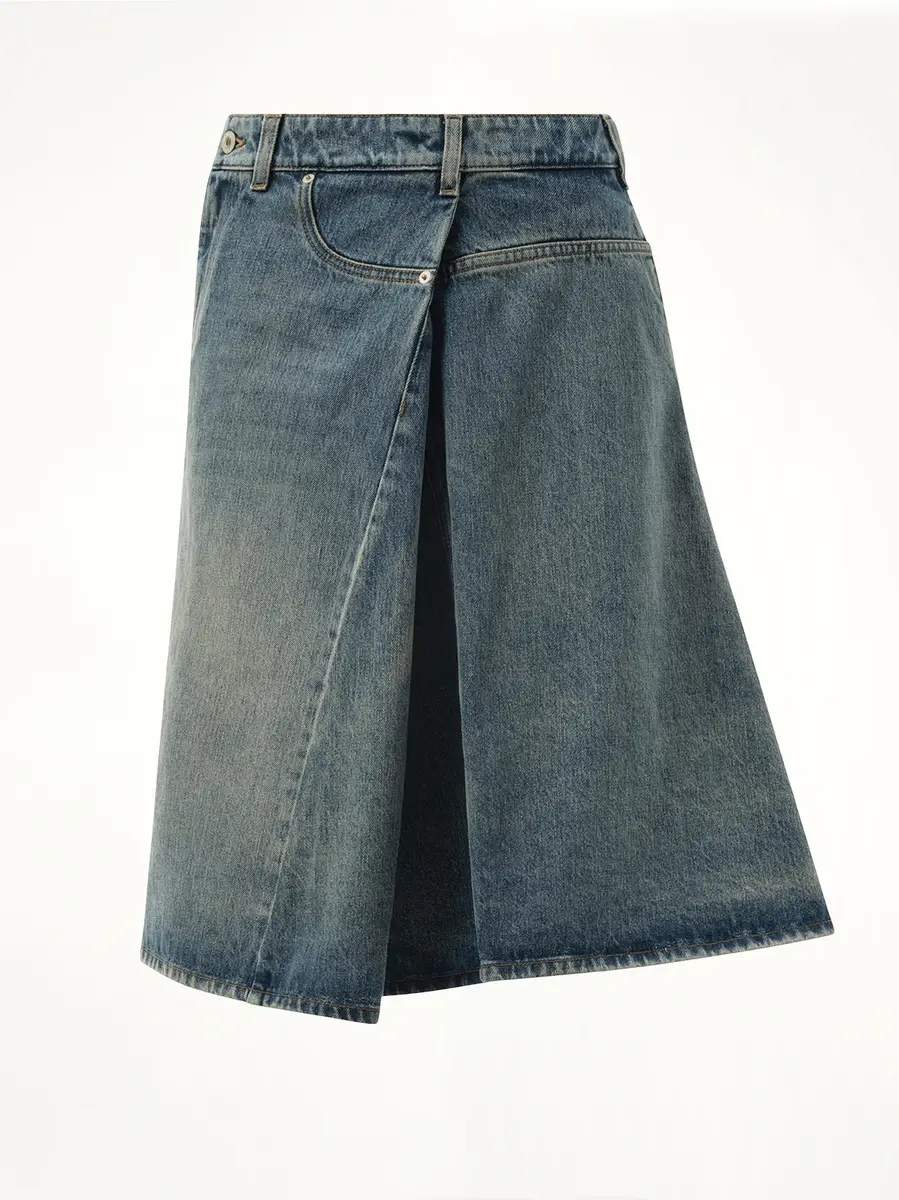 Loewe Deconstructed Skirt in Washed Denim | Thumbnail 3