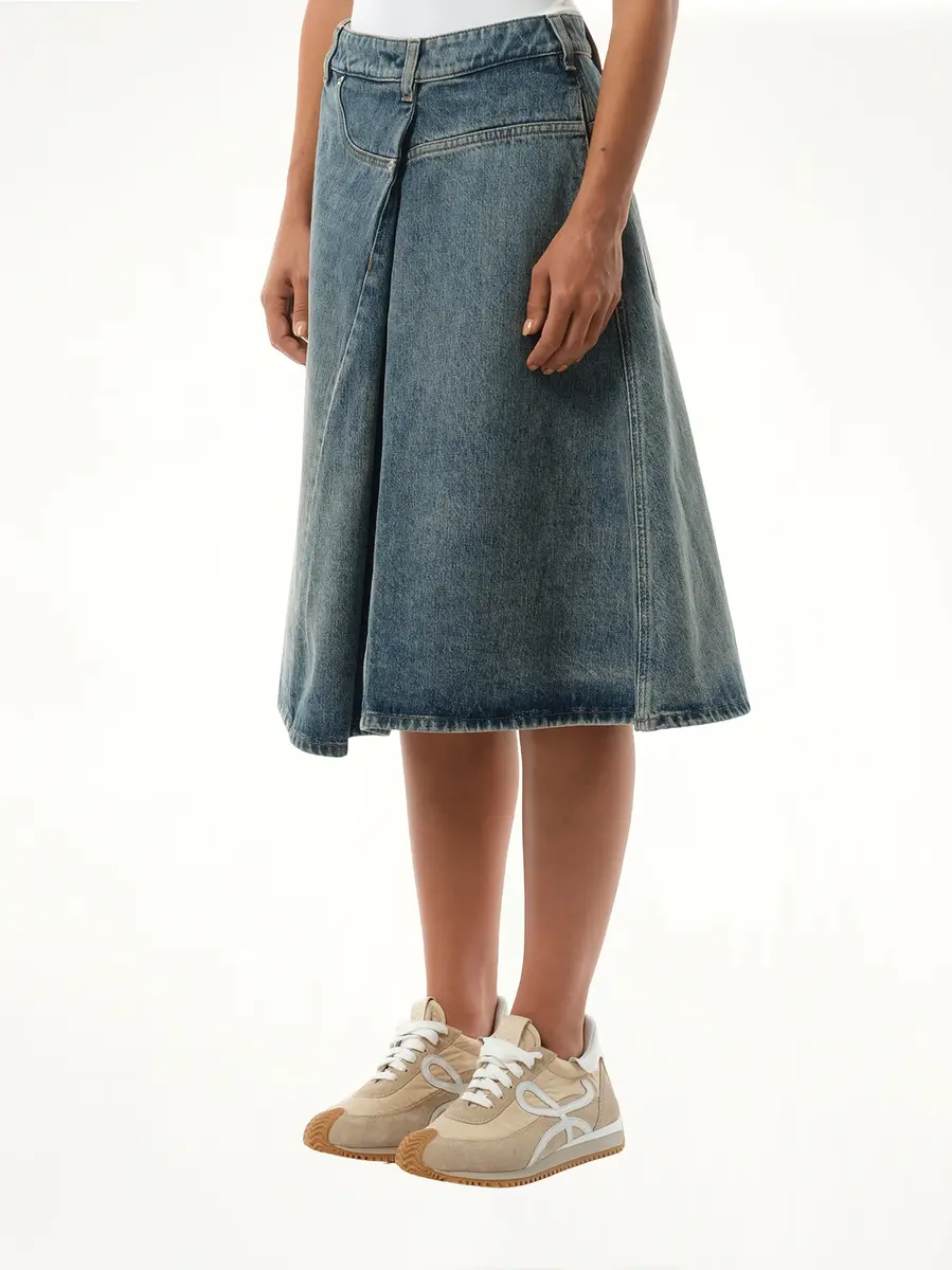 Loewe Deconstructed Skirt in Washed Denim | Thumbnail 5
