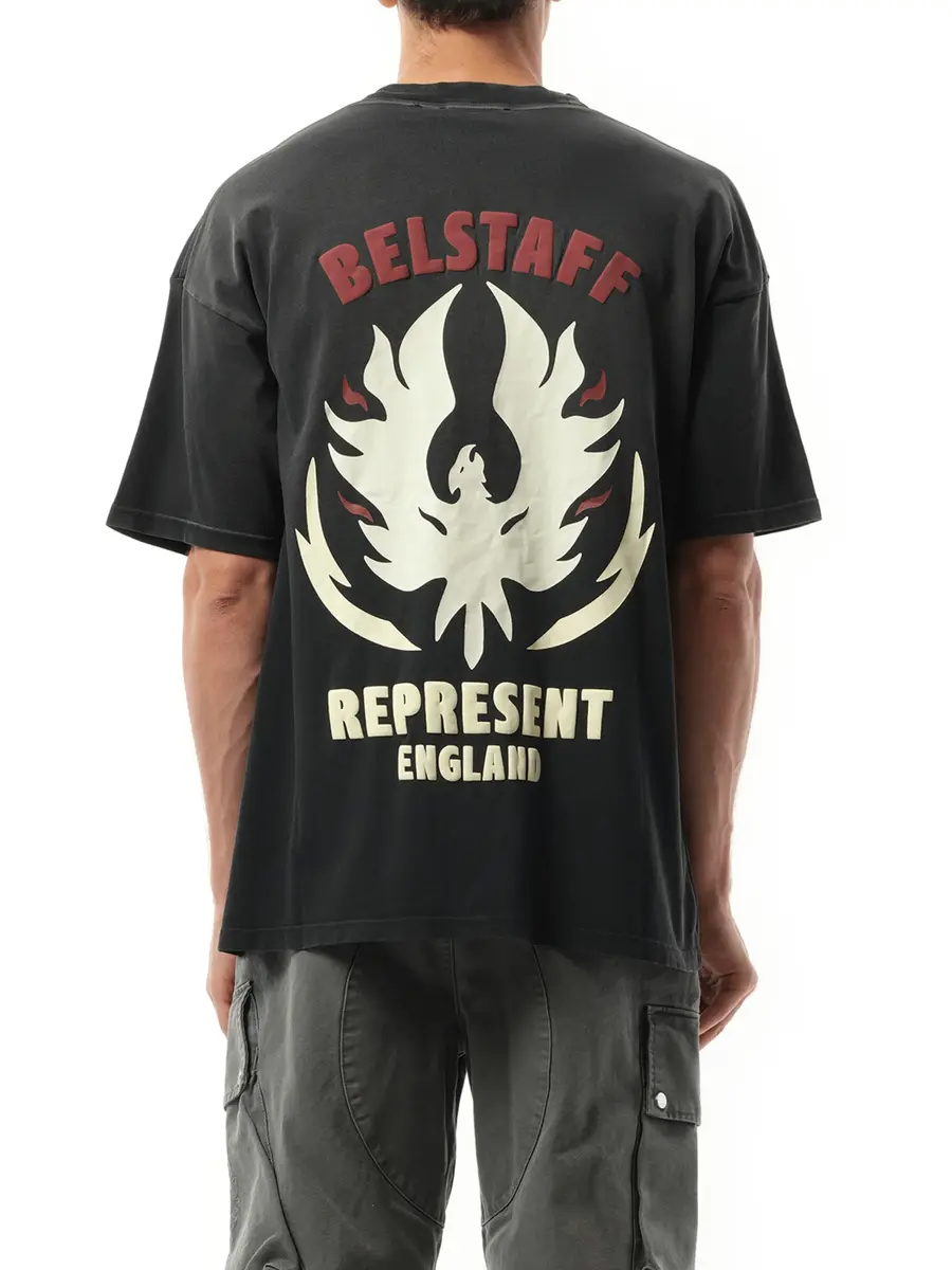 Represent Represent X Belstaff Flame Phoenix T-shirt in Shadow Black | Thumbnail 6