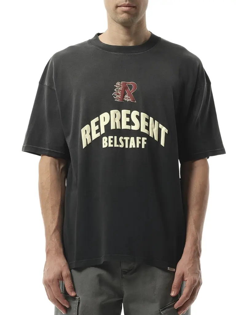 Represent Represent X Belstaff Flame Phoenix T-shirt in Shadow Black