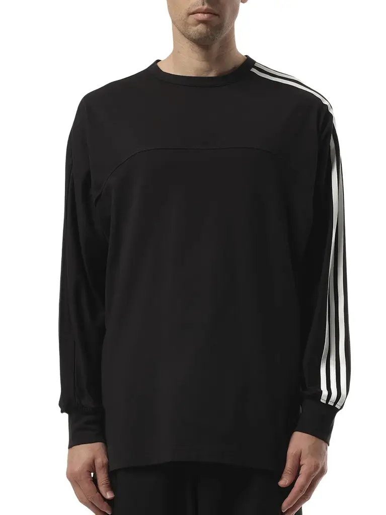 Y-3 3 Stripe Long Sleeve T-shirt | Image 1 Y-3 3 Stripe Long Sleeve T-shirt | Image 1
