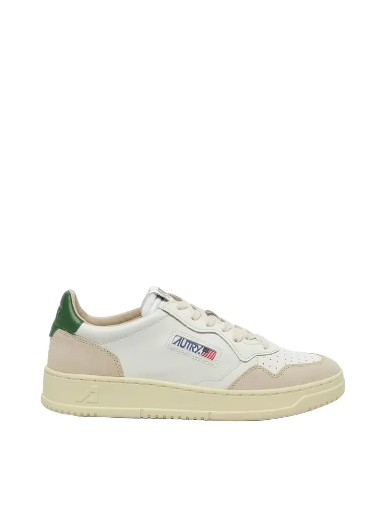 Autry Medalist Low Sneakers in White/amazon White | Image 1 Autry Medalist Low Sneakers in White/amazon White | Image 1