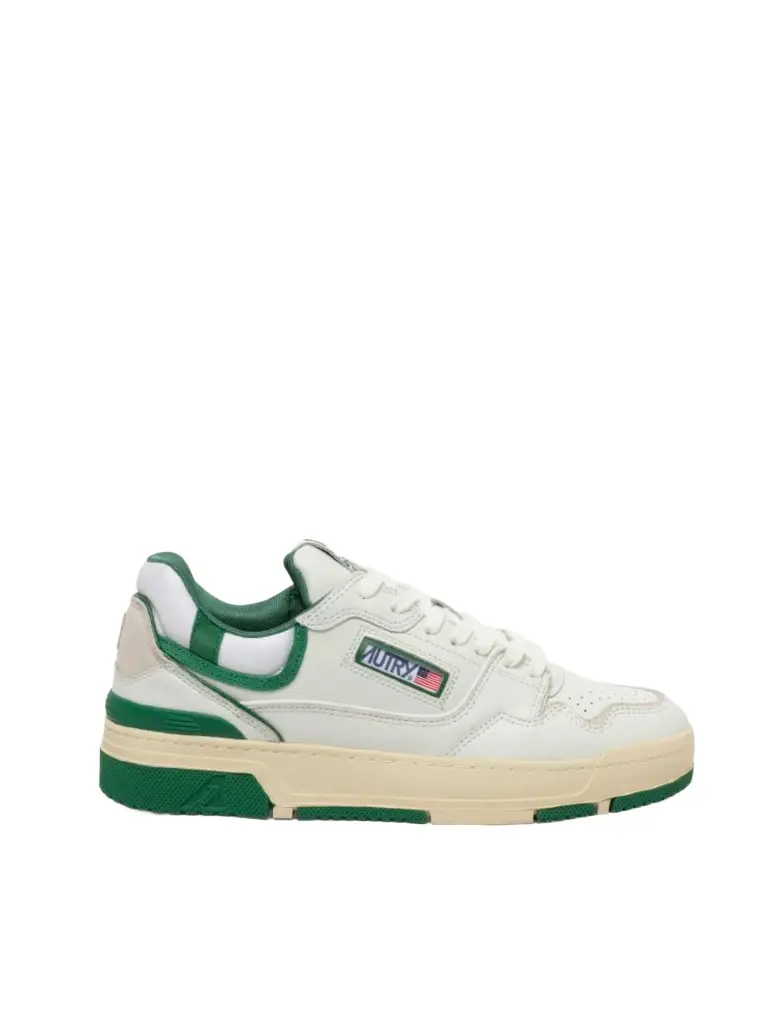 Autry Clc Low Sneakers in White/amazon White | Image 1 Autry Clc Low Sneakers in White/amazon White | Image 1