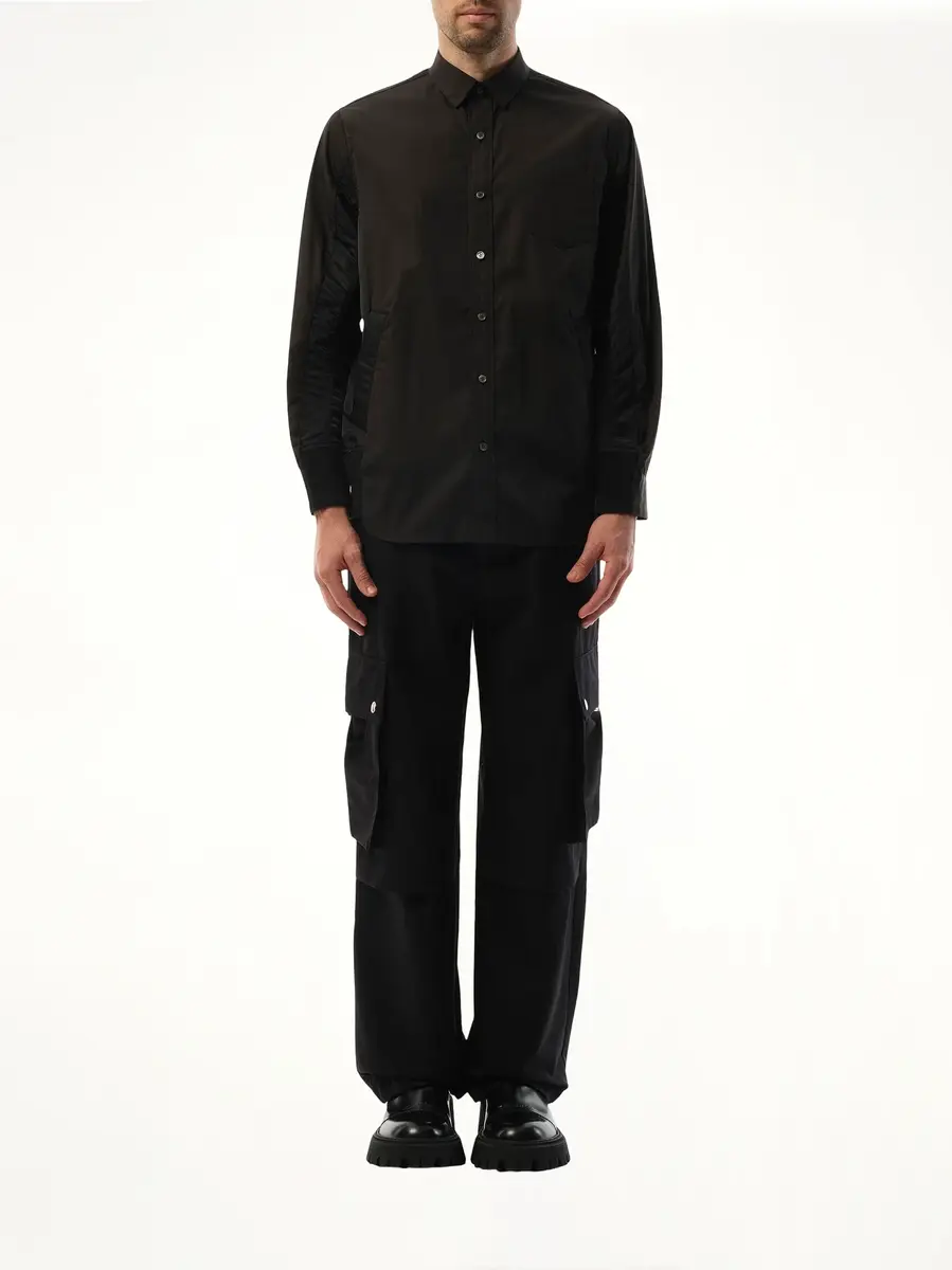 Sacai Cotton Poplin Nylon Shirt | Thumbnail 4 Sacai Cotton Poplin Nylon Shirt | Thumbnail 4