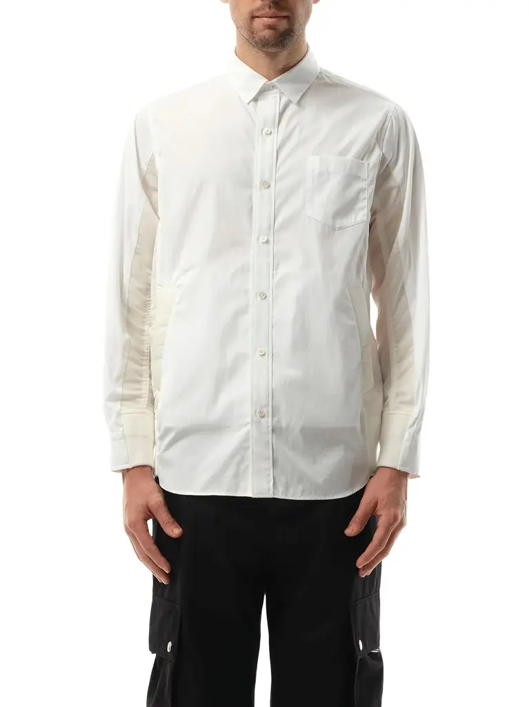 Sacai Cotton Poplin Nylon Shirt | Image 1 Sacai Cotton Poplin Nylon Shirt | Image 1