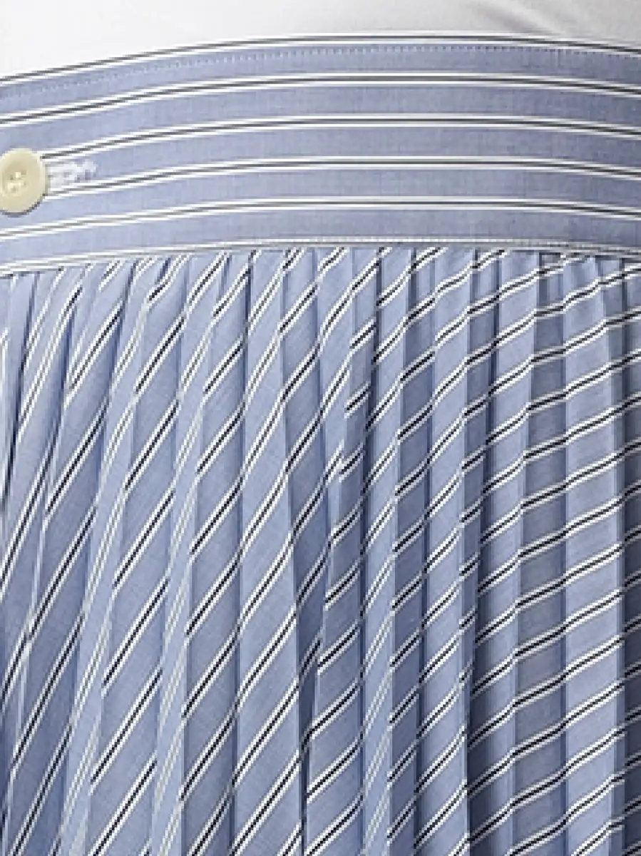 Sacai Cotton Poplin Stripe Skirt in Light Blue | Thumbnail 2 Sacai Cotton Poplin Stripe Skirt in Light Blue | Thumbnail 2